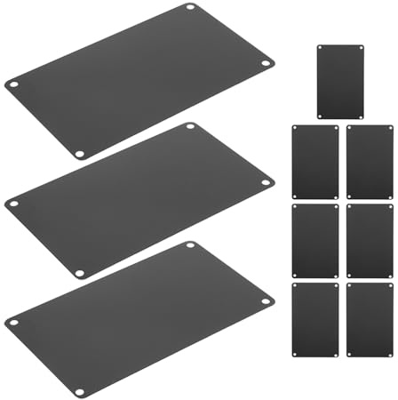 HEANUJJ Small Metal Blank Name Plates 10Pcs 100X70Mm Rounded Corners Aluminum Tags for DIY Engraving Garden Gate and Door Signs