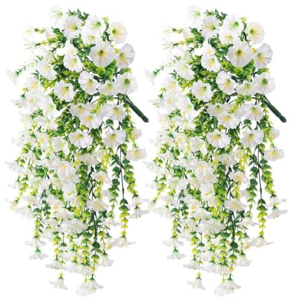 Artificiella petunia blommor för utomhusbruk 2 Stycken Träds Falska Blommor