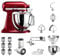 KitchenAid Küchenmaschine Artisan, 5KSM175PS, Veggie Paket inkl. TOP Zubehör: Gemüseschneider inkl. Zusatztrommeln, Spiralschneider und Standardzubehör (Liebesapfel Rot)