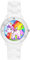Taffstyle Kinder-Armbanduhr Analog Quarz mit Silikon-Armband Zahlen Einhorn Kinderuhr Lernuhr Sport-Uhr Rainbow Weiß