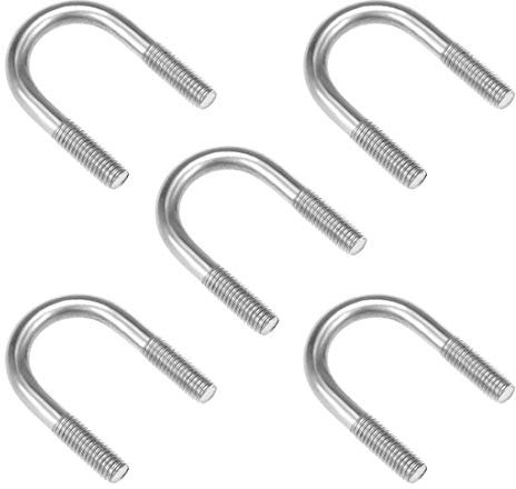 sourcing map 5pcs Boulon en U fixation M8 acier inoxydable 304 pour tuyau 27mm de diamètre
