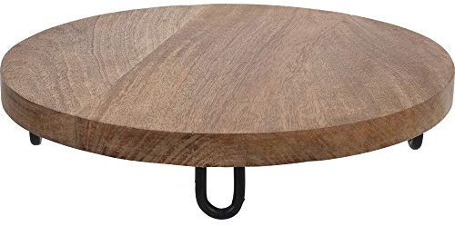 Natural Mango Wood Block Disc 30 cm Large Tree Disc Centre Piece Stand