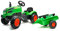 Falk - Traktor mit Pedalen X-Tractor mit Anhänger – ab 2 Jahren Motorhaube zum Öffnen – Lenkrad mit Hupe – 2048AB, grün