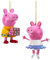 Kurt Adler - 2 Peppa Pig Ballerina Weihnachtsbaumschmuck aus Kunststoff für Weihnachten