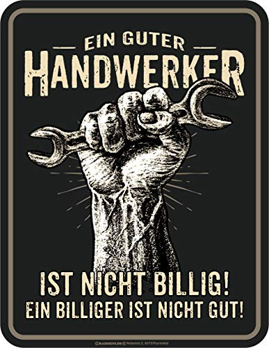 RAHMENLOS Blechschild, Schwarz, 17 x 22