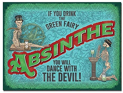 None Brand Absinthe Blechschild Retro Metall Wanddekor Tin Zeichen Vintage Plaque Wandaufkleber Geschenk Yard Bar Pub Cafe Home Decor