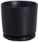 Ekirlin 18cm Plant Pots,Ceramic Flower Planters Indoor,Modern Succulents Containers with Drain Hole Saucer,Decorate Home,Office & Outdoor (Black)