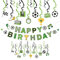 SUNBEAUTY Fussball Geburtstag Deko Kindergeburtstag Deko Jungen Happy Birthday Banner Spiralen Kindergeburtstag Partyzubehör Fußball Party Dekoration