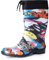 Ladeheid Gummistiefel Damen mit Stulpe Wasserdicht Regenstiefel für Jede Jahreszeit LA-968 (Zeitung, 37 EU)