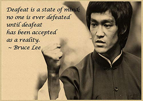 wslgfgk Bruce Lee Klassischer Film Retro Nostalgisches Poster Home Art Dekoration Leinwand Rahmenloses Wandbild T1386 50X60Cm