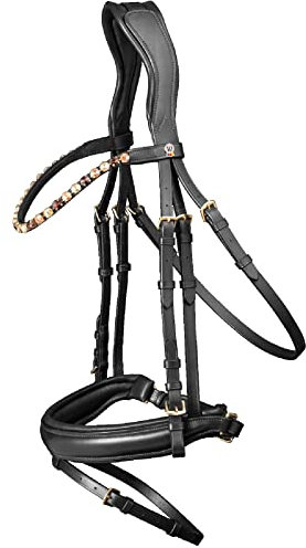 WALDHAUSEN Waldhausen X-Line Trensenzaum Goldheart, VB, schwarz