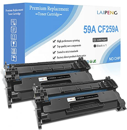 2 Packungen Kompatible Tonerkartusche 59A CF259A Standard Kapazität 3000 Seiten für HP Drucker M304a M404dw M404dn M404n M428dw M428fdw M428fdn M428m M406dn M430f M304 M404 M428 M406 M430 Kein Chip