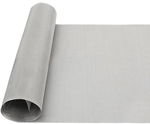 Rete Metallica Acciaio Inox 304 Woven Wire Mesh Zanzariera Retinata,300 Mesh Rete di Recinzione Rete Metallica Sicurezza Anti Insetti for Mobili, Argento (Color : Wire Diameter 0.04mm, Size : 1x6m)