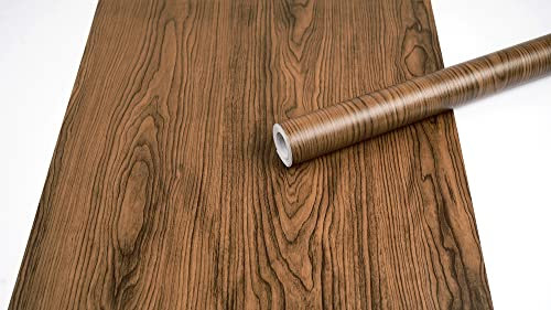 Visario Tapeten Folie 3000-S selbstklebend 10m x 45cm Farbe Holz dunkel Dekorfolie Möbelfolie Tapete 3076