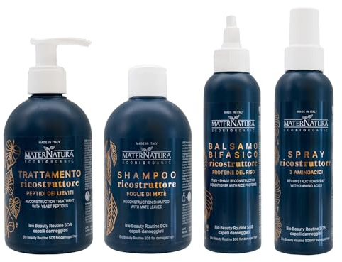 Maternatura Bio Beauty Routine SOS Ricostruzione capelli danneggiati - Made In Italy -
