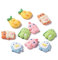 BEEFLYING 100 Stück Tiermotiv-Harz-Cabochons, Cartoon-Flatback-Verzierung, Bemalte Perlen, Fuchs, Dinosaurier, Einhorn, Verschiedene Epoxid-Schleim-Anhänger für DIY-Dekor, Scrapbooking, Bastelbedarf