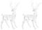 Rentier 4 Stück Elchtiere Ornamentsammlung Tierskulptur Weihnachten Glas Festliches Abendessen Dekorativ Stehend Dekoration Statue Zentrum Dekore für Ornamente: Figur Ornamente