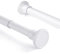 Telescopic Spring Tension Rod 105-200cm, Metal White Shower Curtain Pole Extendable Room Divider without Drilling, Adjustable Rail Hanging Bar for Bathtub Shower Stall Window Doorway Closet Wardrobe