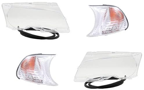 Johns, Faros delanteros de cristal para BMW Serie 3 E46 04/99 – 03/03 Set Li R con intermitentes