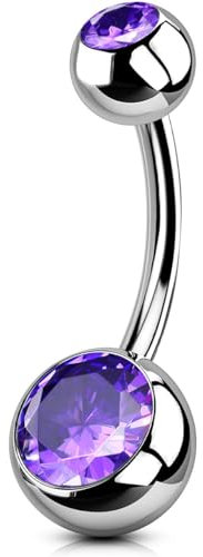 OUFER Body Piercing Titanium Nabelpiercing Internally 10/12/14/16mm Navel Bars Piercing 14G Bauchnabelpiercings Belly Bars Ring Piercing Jewellery