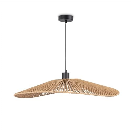 Paco Home LED Suspension Salle à manger Abat-jour Boho E27, Couleur:Noir