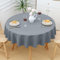 smiry Table Cloth Wipe Clean Round 150 cm, Wipeable Water Resistant Polyester Tablecloth, Washable Fabric 4 to 6 Seater Dining Table Cover for Kitchen Indoor Outdoor, Grey
