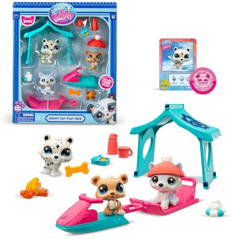 Littlest Pet Shop New Snowy Day Theme Play Pack
