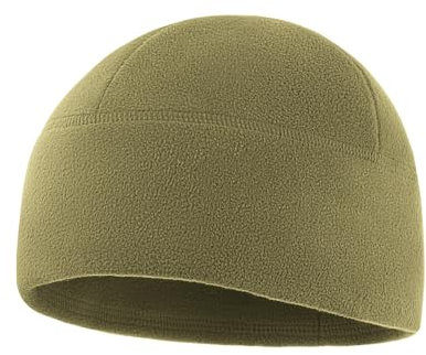 M-Tac Wintermütze Watch Cap Elite 320g/m² mit Slimtex – Warme Fleece Mütze für Herren, atmungsaktiv & Winddicht, passt unter Helm & Kapuze, ideal für Outdoor, Militär, Sport & Alltag, Tan, XL