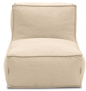 DOMO. collection Outdoor Sessel Wangerooge, Gartensessel wetterfest, Gartensofa, Gartenmöbel, Sitzsack, Outdoor-Sitz, Luftsack Garten, 75 x 115 x 73 cm (BxTxH), beige