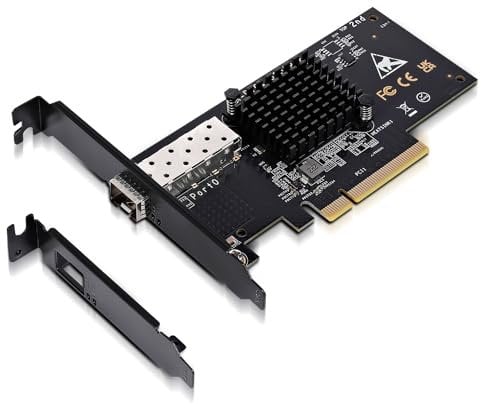Tarjeta de Red 10Gb SFP PCI-e, Controlador 82599(X520-DA1), Adaptador Ethernet 10Gbps GIGAPLUS, Puerto 10Gbe SFP, Tarjeta 10G Nic, Soporta Windows/Windows Server/VMware