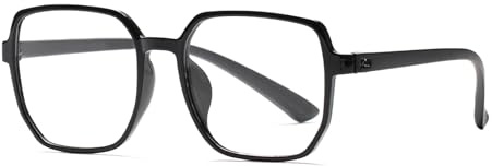 PEYEOISD Übergroße Lesebrille 1,0 für Damen und Herren, Große Quadratischem Rahmen Anti-Blaulicht Computer Leser, Gross Anti-Schwindel-/UV Lesegerät brille