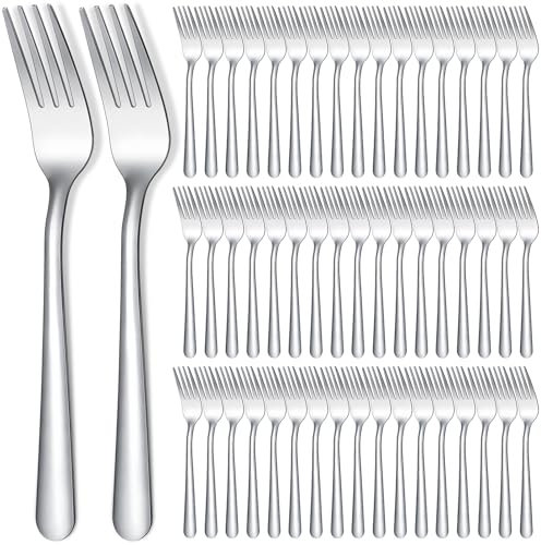 Minatee 200 Pcs Dinner Forks Bulk Set 8 Inches Stainless Steel Metal Forks