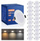 Grebeam 20er 7W Set LED Einbaustrahler 230V Flach 3 Farbtemperaturen 3000K-6000K IP44 LED Spot 230v, Ø95-110mm Loch Spot Deckenspots Außen Langlebig & Flammhemmend
