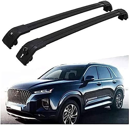 LXBSXY Maßgeschneidert Dachgepäckträger für Hyundai Palisade 2019-2021,Aluminium Fahrradträger Dachboxen,Querträger Aluminium Diebstahl-Bars Auto Zubehör