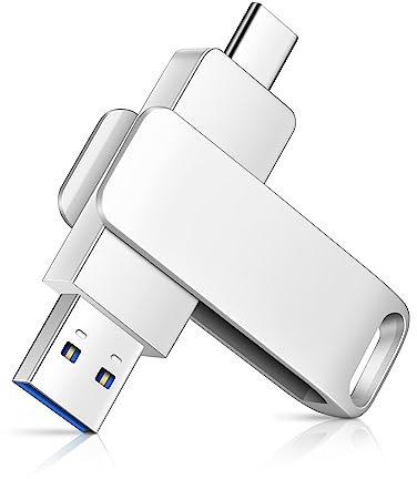BlumWay 128G USB 3.0 Speicherstick, Typ C, für Computer/Laptop/Android, für Fotos/Videos/Musik/Dateien
