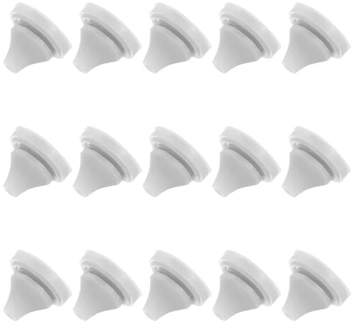 LICQIC Shower Head Replacement Nozzles, 15 Pcs Light Grey | Silicone Nozzle Sprinkler Spout Round
