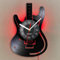 Viiluuxr LED Leuchtend Vinyl Schallplatten Uhr Batteriebetrieben 30 cm Funkuhren Led-Streifen Musikinstrumente Gitarre Gaming Deko Zimmer Nachtlicht Lautlos Musikzimmer Leuchtendes Ambiente Wanduhr.