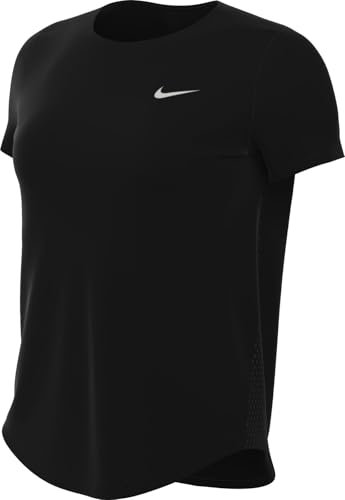 Nike Damen Tempo Dri-Fit Ss T-Shirt, Black/Reflective Silv, M