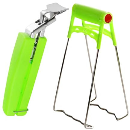 Kitchen Hot Plate Gripper | Stainless Steel Bowl Clip | 2pcs Anti-Scalding Steamer Lifter | Heat-Resistant Plate Tong | Hot Crab Bowl Gripper for Kitchen Cooking Air Fryer Oven Microwave