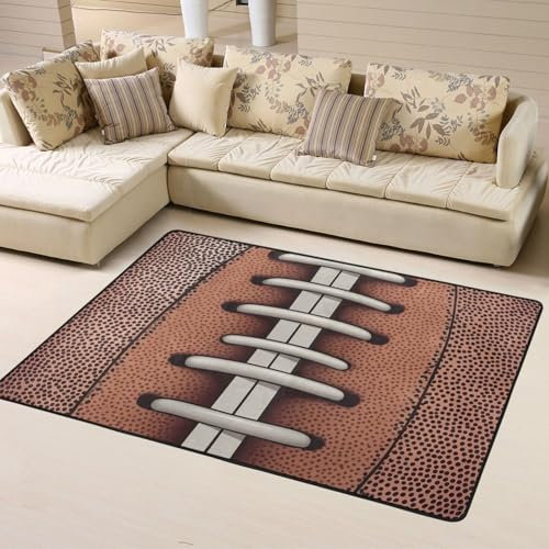 Mexpekil American Football Vintage-Teppich, 120 x 160 cm, rutschfester Teppich für Wohnzimmer, Schlafzimmer, waschbar, große Matte, moderne Heimdekoration für drinnen und draußen
