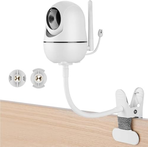 Soporte flexible para monitor de bebé compatible con HelloBaby HB65/HB6550/HB6558/HB66/HB248,ANMEATE SM935E/SM650 bebé monitor y adecuado para soportes cámara con conexiones roscadas de 1/4 de pulgada