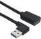 WOURRD USB3.0 Extension Cable 90 Degree Right/Left Angled Male To Female Adapter Cord For Computer Device Protecting