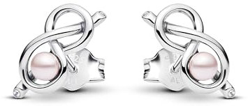 Pandora Moments Unendlichkeitsknoten Ohrstecker aus Sterling Silber mit Zirkonia, 293761C01