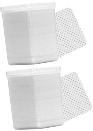 VILLFUL 2 Karton Boxen Reinigung Baumwollpads für Wimpernverlängerung Sanfte Makeup Nagelöl entfernung Hautfreundliche Kosmetik Reinigungspads Fusselfrei Weiß für Augen make up Entferner