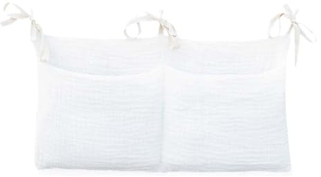 GNALIA Wickeltisch Organizer 1 Stück Weiß 38X18Cm, Hängeorganizer Für Windeln Und Spielzeug, Ideal Für Babybett, Krippe Und Wickeltisch
