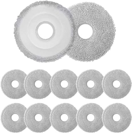 12 Pièces Chiffon de Nettoyage Rechange Serpillières, Lingettes pour Robot Aspirateur Dreame X50 / X40 / L20 Ultra Complete, X30 / L40 / L50 /L10 /L10s Pro Ultra, serpillère en Microfibre