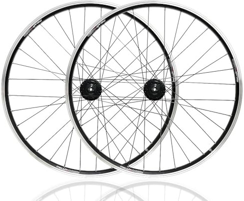 20-26 Zoll BMX Vorder- Und Hinterräder Mit V-Brake-Scheibenbremsen, Felgen Aus Aluminiumlegierung for Falträder, Schnellspanner, 32 Löcher (Schwarz)(26inch)