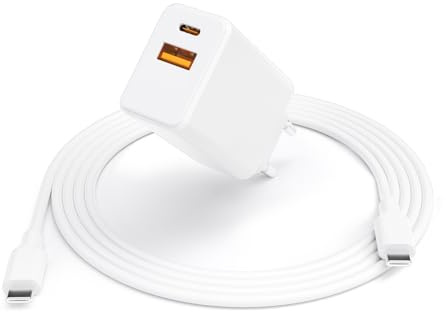 30W Ladegerät Ladekabel Kompatibel mit iPad-Pro/Air, iPad 11/10. Generation | 11 13 10,9 12,9 Zoll M3 M2 M1 A16 USB-C Netzteil Charger, PD Charger Netzteil mit Dual Port (USB-C & A) ,1,8 M Kabel