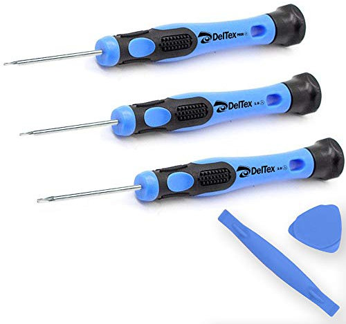 DelTex® Screwdriver Security Opening Tool Set Triwing 1.5 / Triwing 3.0 / Phillips PH00 for Nintendo Wii, DS Lite, 2DS, 3DS, 3DS XL, DSi, Wii U, Game Boy, GBA, GBA SP