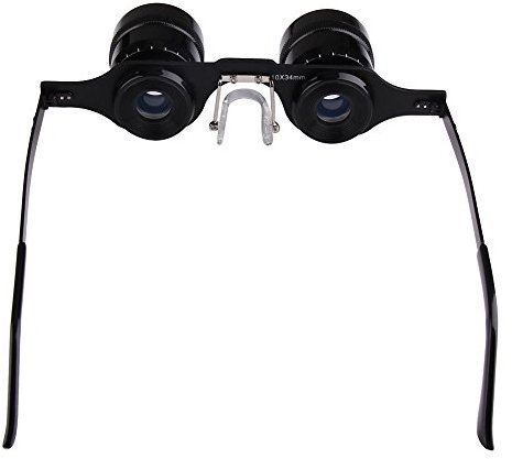 10 x 34 tragbare High-Definition-Brille zum Angeln, 66 g, ultraleicht, freihändiges Fernglas for Outdoor-Jagd, Vogelbeobachtung, Sightseeing-Konzerte
